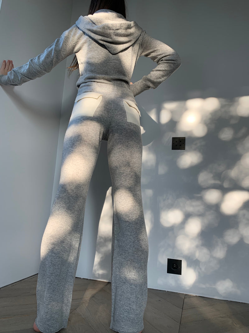 ELEONORE flare pants light grey